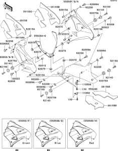 ZX900 Cowling lowers(1 / 2)(zx900-e1p)