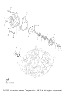 WR250F Водяной насос