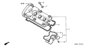 CB600F Крышка головки цилиндров