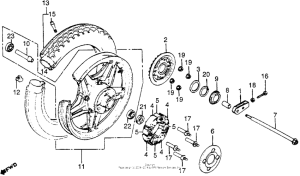 CM400 Cm400a / trear wheel 79-81