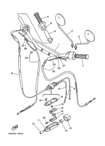 DT125 ｽﾃｱﾘﾝｸﾞﾊﾝﾄﾞﾙ.ｹｰﾌﾞﾙ