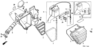 H100 Air cleaner / battery