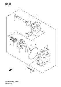 GSX-R600 Водяная помпа