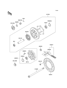 KL650 Задняя втулка