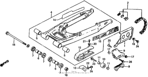 CR60R Swingarm + drive chain