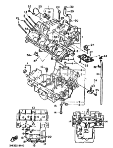 FZR600 FZR600A Картер двигателя