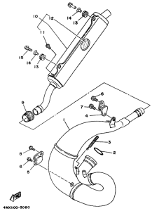 YZ250 Выхлопная система