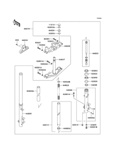 VN750 Вилка передней оси