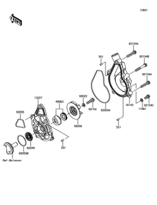 EX650 ウォータポンプ