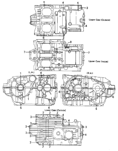 KZ440 Crankcase bolt & stud pattern