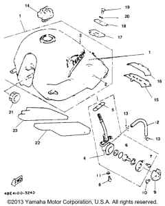XT225E Топливный бак