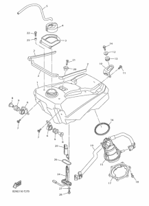 WR250F Топливный бак