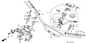 XRV750 Handle pipe / top bridge