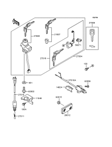 EX250 Замок зажигания
