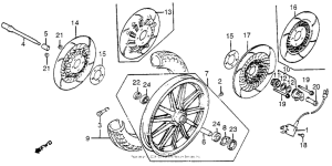 GL1200I Переднее колесо