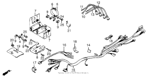CB650SC Wire harness + ignition coil + rectifier
