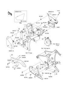 VN900 Боковые обтекатели