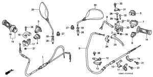 SFX50 Handle lever / switch /  cable