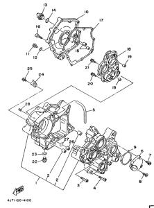 TZ125 Картер двигателя