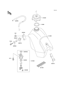 KX500 Топливный бак