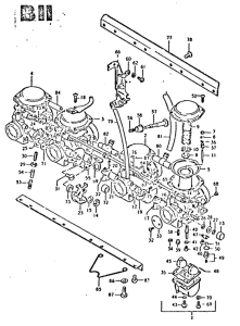GSX750 Carburetor assy