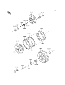 KX125 Сцепление