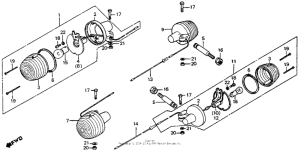 CT90 Задний фонарь