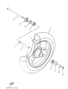 YN50R Переднее колесо