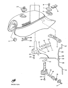 XJ900F Топливный бак