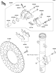 EX250 Передний тормоз
