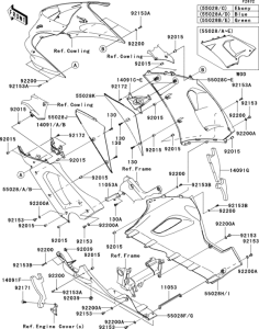 ZX636 Обтекатель нижний