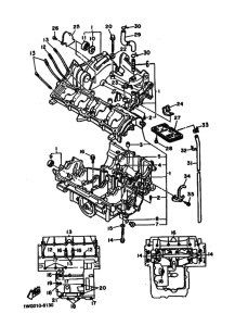 FZR400 FZR400U Картер двигателя