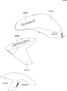 ER650 Decals(green)(b8f)
