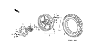 SZX50 Rear wheel complete assy