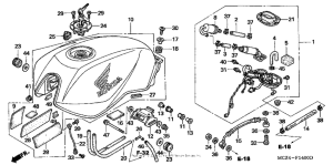 CB900F Топливный бак