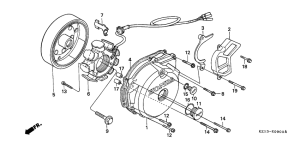 XR250R Крышка картера левая