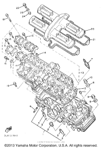 FZR1000U Головка цилиндров