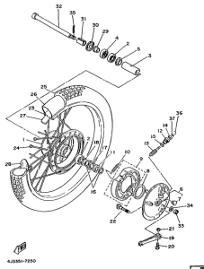 DT125MX Переднее колесо