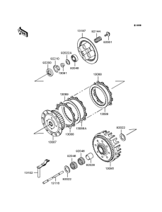 KX125 Сцепление