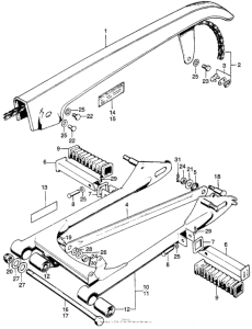 CL100 Swingarm + chain case