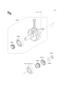 KLX125 Коленвал