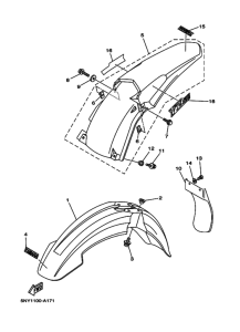 YZ125 YZ125R Крыло