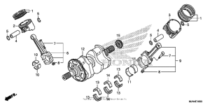 CTX1300 (ABS) Коленчатый вал и поршни