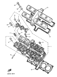 FZR600 Головка цилиндров