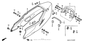 CBR1100XX Задний обтекатель