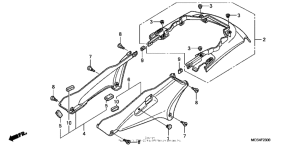 ST1300 Side cover + rear cowl