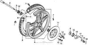 CB400 Cb400tiifront wheel