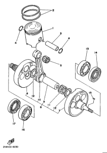  Коленвал и поршень