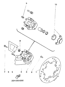TDR125 Задний суппорт
