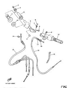 RD350LCF(20KW) Steering handle. cable